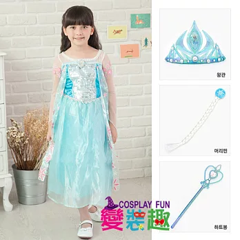 【變裝趣】韓國正版冰雪奇緣Elsa艾爾莎1501花瓣造型服S100-110cm