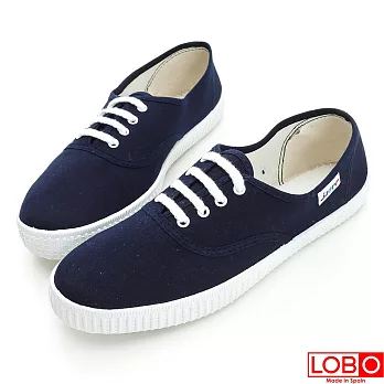 【LOBO】西班牙百年品牌Bambas環保膠底休閒鞋-深藍色 情侶親子款35深藍色