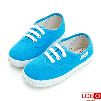 【LOBO】西班牙百年品牌Bambas環保膠底休閒童鞋-土耳其藍 親子款22土耳其藍