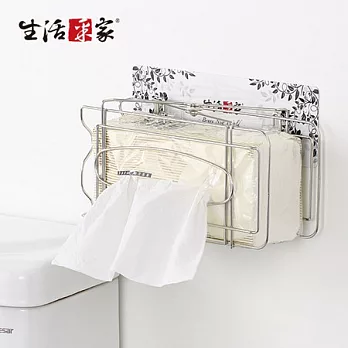 【生活采家】樂貼系列台灣製304不鏽鋼浴室用伸縮面紙架#27167