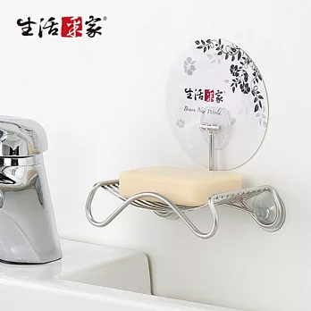 【生活采家】樂貼系列台灣製304不鏽鋼浴室用香皂架#27215