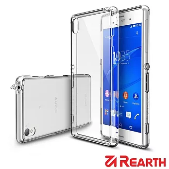 Rearth Sony Xperia Z3 (Ringke Fusion)高質感透明保護殼(贈送保護貼)透明