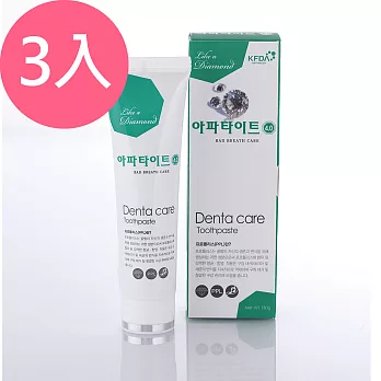 韓國APATITE鑽石系列牙膏-預防口臭130g_3入組