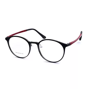 【大學眼鏡】Gluck! 現代演藝 復古圓框平光眼鏡 2056-2紅腳黑