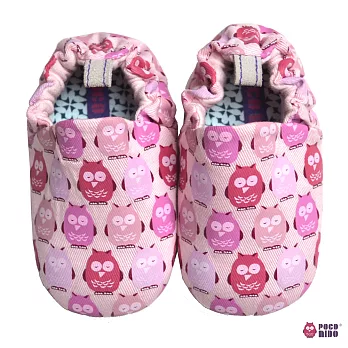 英國 POCONIDO 純手工柔軟嬰兒鞋 (粉紅貓頭應)6-12個月