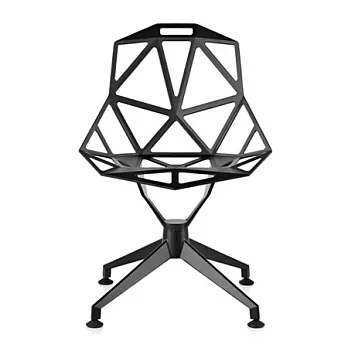 Magis Chair One 4Star 旋轉單椅（俐落黑）