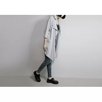 I . A . N Design 灰色特殊立體領外套 有機棉 Organic CottonFREE淺灰