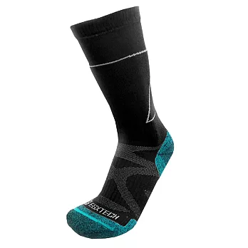 EGXtech《X型》FIX-3 CREW長筒機能籃球襪(黑/綠)XL號2雙入
