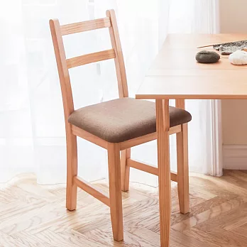 CiS自然行實木家具- Reykjavik北歐木作椅(溫暖柚木色)深咖啡椅墊