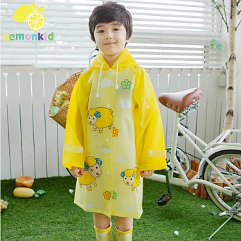 兒童EVA亮彩卡通雨衣110黃色綿羊