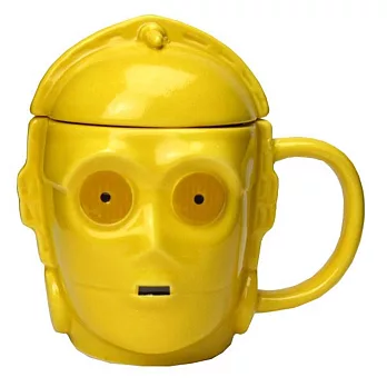《sun-art》星際大戰人物大臉3D馬克杯附蓋(C-3PO)
