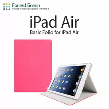 FOREST GREEN iPad Air Basic Folio 側掀式皮套桃紅