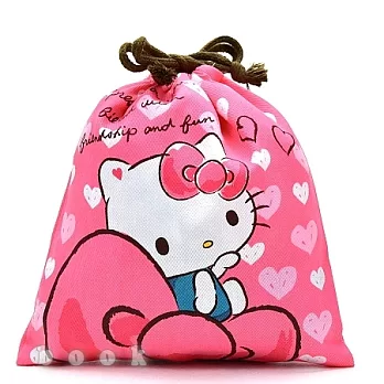 日本限定SANRIO【戀愛Kitty】迷你束口袋