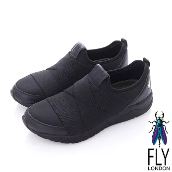 Fly London(男)- BAND潮意志 都會輕量綁帶直套運動鞋- 強力黑41強力黑