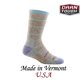 【美國DARN TOUGH】Summit Stripe Boot Sock Cushion健行系列等長襪M淺灰紫