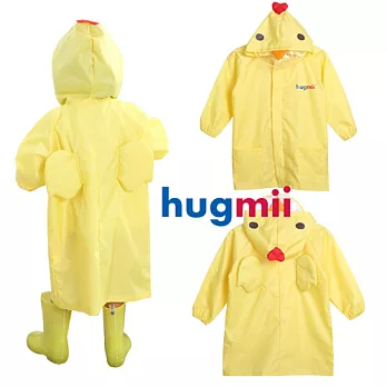 【hugmii】童趣立體造型兒童雨衣_黃小雞M