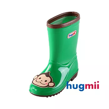 【hugmii】可愛貼片造型兒童雨鞋_綠色猴子#17
