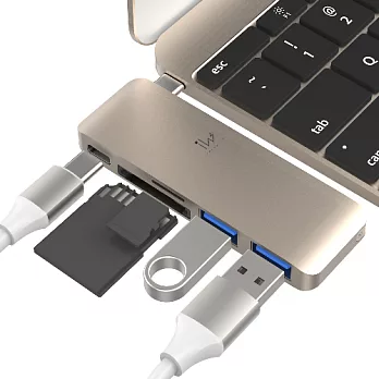 【innowatt】DOCK USB 3.1 Type C Hub 多功能充電傳輸集線器-金色