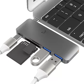 【innowatt】DOCK USB 3.1 Type C Hub 多功能充電傳輸集線器-太空灰