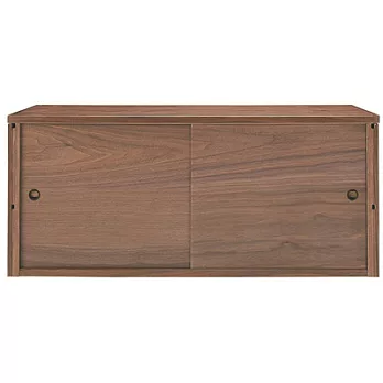 [MUJI 無印良品]SUS層架收納箱/胡桃木箱.拉門式