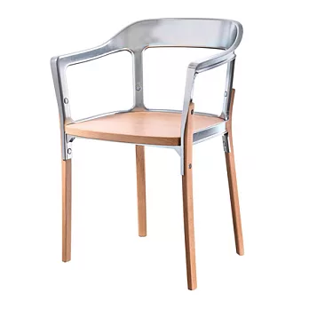Magis Steelwood Chair 扶手椅（鋅銀櫸木座）