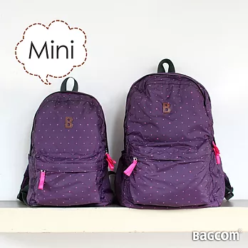Bagcom Masaki Mini 柔感星點迷你收納後背包 - 紫色