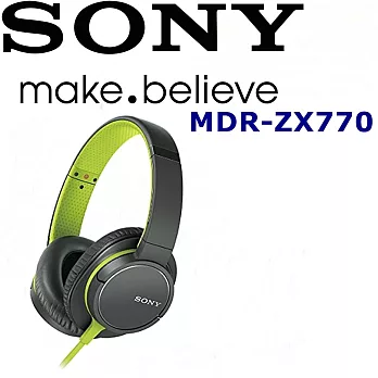 SONY MDR-ZX770 日本內銷版 跳躍節奏 完美重低音 好音質 單邊出線耳罩式耳機 青草綠
