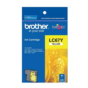 Brother LC67Y 原廠黃色墨水匣