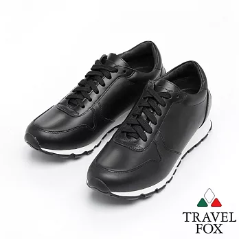Travel Fox 皮革雅致休閒鞋916661(黑-501)39黑色