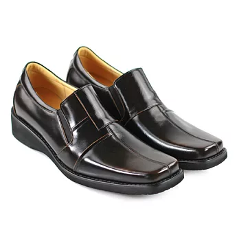 ◤Green Phoenix◥方楦設計直套式真皮紳士休閒皮鞋6.5古銅色