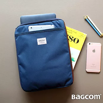 BAGCOM 多夾層好用袋(13’’ Laptop OK)-藍色