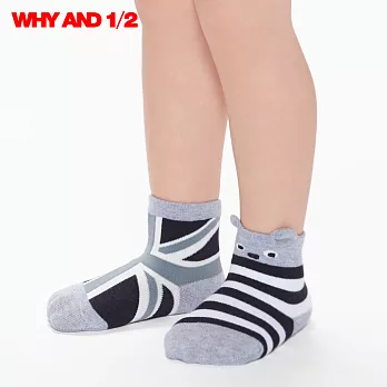 WHY AND 1/2 防滑襪 短筒襪 造型熊耳朵01灰色