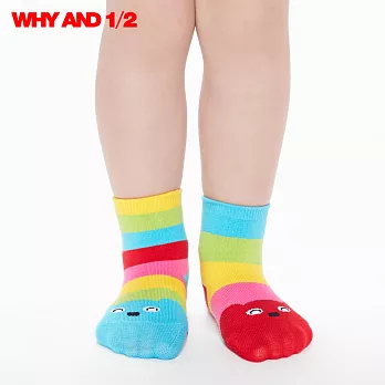 WHY AND 1/2 防滑襪 中筒襪 七彩條紋02彩條