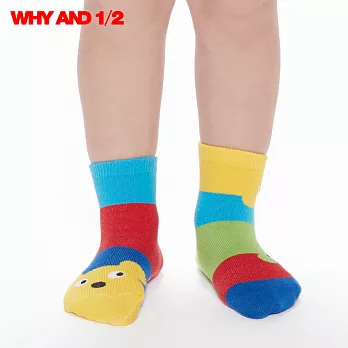WHY AND 1/2 防滑襪 中筒襪 翻天普普熊02黃色