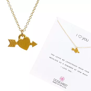 Dogeared arrow heart 金色邱比特愛心項鍊 熱戀甜滋滋 附原廠盒