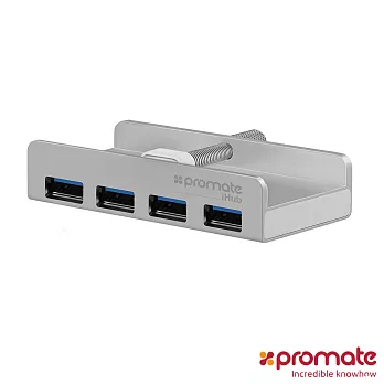 Promate iHub USB 3.0 (4埠) Hub高速集線器銀