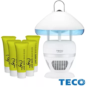 TECO東元 LED吸入式捕蚊燈(白) 贈捕蚊專用誘蚊劑5入