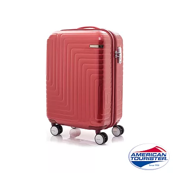 AT美國旅行者 20吋Dartz立體折線飛機輪硬殼TSA登機箱(紅)