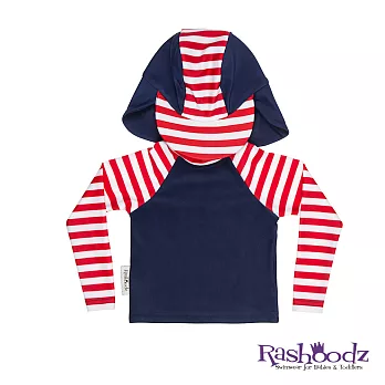 澳洲 RASHOODZ 兒童抗UV防曬半身泳衣 附遮陽帽 (帆船條紋)size1
