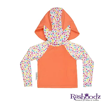 澳洲 RASHOODZ 兒童抗UV防曬半身泳衣 附遮陽帽 (繽紛三角形)size1