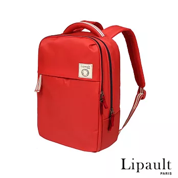 法國時尚Lipault 聯名復刻款筆電後背包M 15＂(優雅紅)
