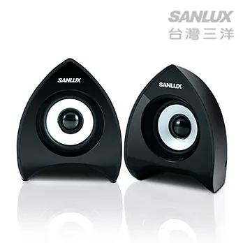 SANLUX台灣三洋2.0聲道USB多媒體電腦喇叭 黑色