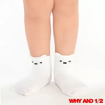 WHY AND 1/2 mini 經典普普熊表情止滑襪 短襪 多色可選02白色