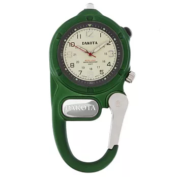 美國DAKOTA 綠色錶框多功能數字顯示登山戶外運動掛錶40mm