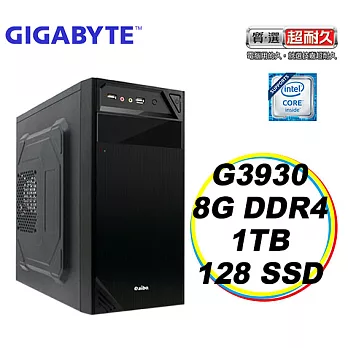 【GIGABYTE 技嘉 】技嘉H110平台「俠盜一號」Intel第七代G系列雙核 4G*2/1TB+128G SSD 效能電腦
