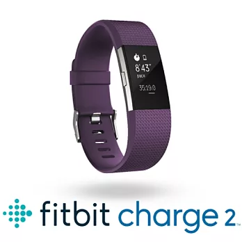 【Fitbit】Charge 2 無線心率監測專業運動手環(公司貨)-紫紅色/S