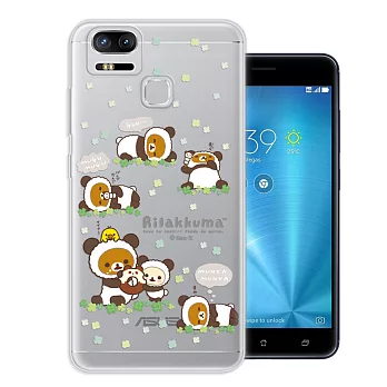 日本授權正版 拉拉熊/Rilakkuma 華碩 ASUS ZenFone 3 Zoom (ZE553KL) 5.5吋 變裝系列彩繪手機殼(熊貓白)