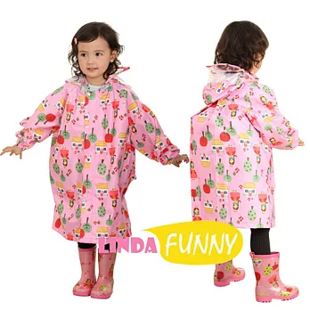 【Linda Funny】滿圖造型書包位兒童雨衣_公主M