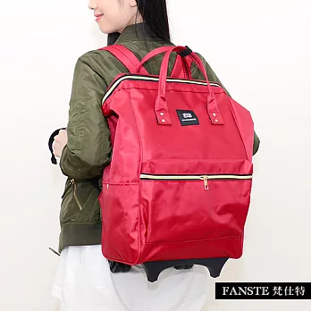Fanste_梵仕特 行李箱後背包 兩用強韌尼龍-257其他紅色