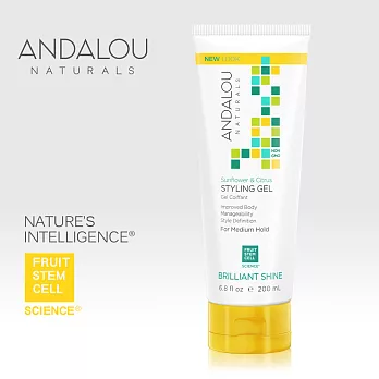 【ANDALOU安德魯】柑橘葵花亮麗造型膠 200ml